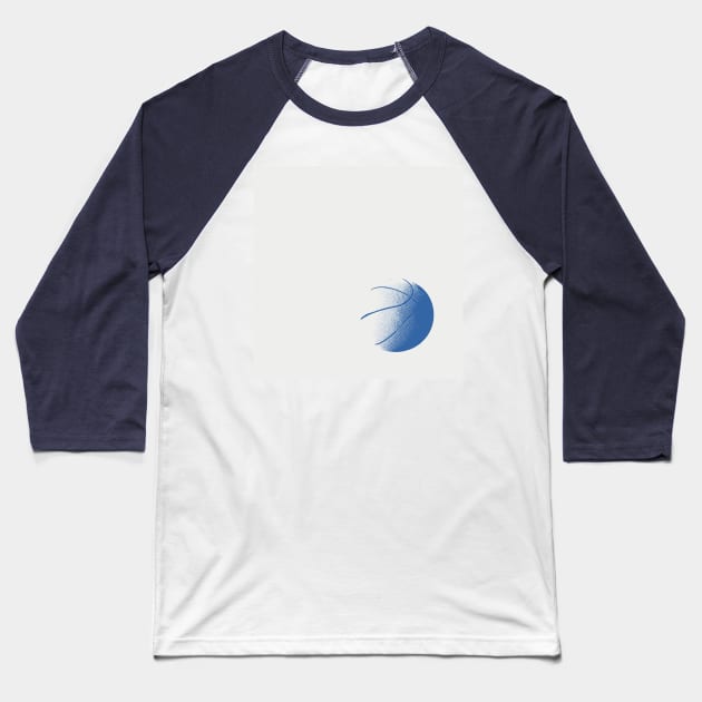 Blue Basketball Baseball T-Shirt by Toozidi T Shirts